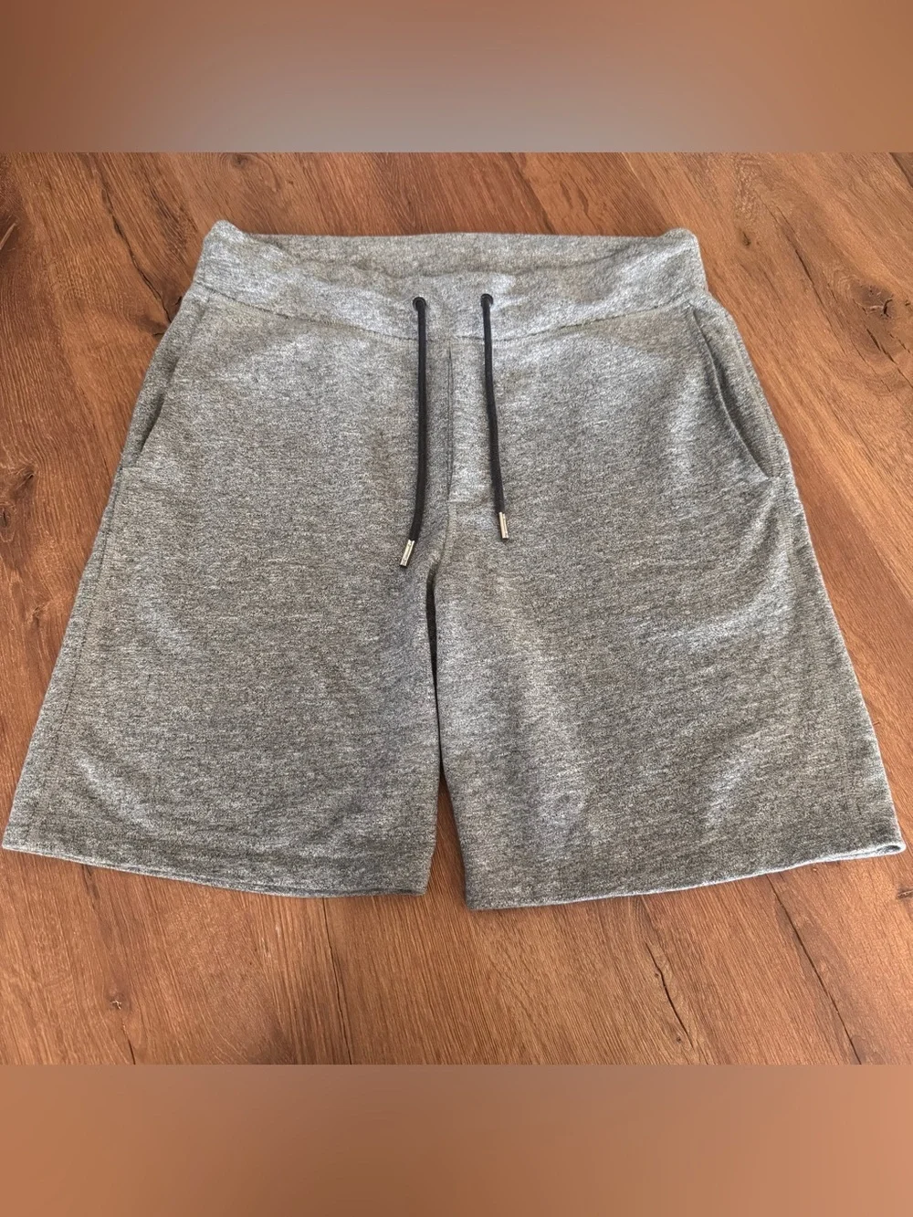 Barneys New York Men's Heather Gray Athletic Drawstring Shorts